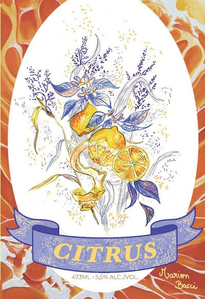 Le visuel de la canette de la bi&egrave;re Citrus a &eacute;t&eacute; con&ccedil;u par l'&eacute;tudiante Marion Bacci.