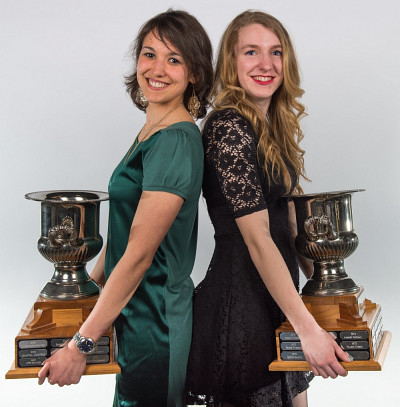 Jade Trudel-Sabourin (athl&eacute;tisme) et Marie-&Egrave;ve Jacques (soccer et athl&eacute;tisme) ont respectivement m&eacute;rit&eacute; les titres de recrue et d'athl&egrave;te par excellence de la saison 2013-2014, du c&ocirc;t&eacute; f&eacute;minin. 