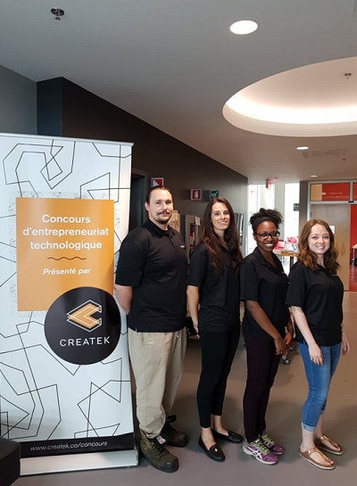 L'appui de Createk a permis &agrave; l'&eacute;quipe de vivre pleinement leur projet entrepreneurial.Photo d&rsquo;archives, prise avant l'entr&eacute;e en vigueur des mesures sociosanitaires actuelles.&nbsp;