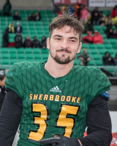 Le centre arri&egrave;re Anthony Gosselin.