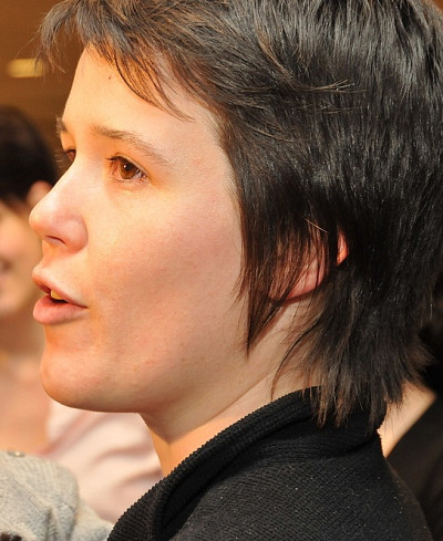 &Eacute;lizabeth Leblanc, lors de son retour de mission d&rsquo;Ha&iuml;ti en f&eacute;vrier.