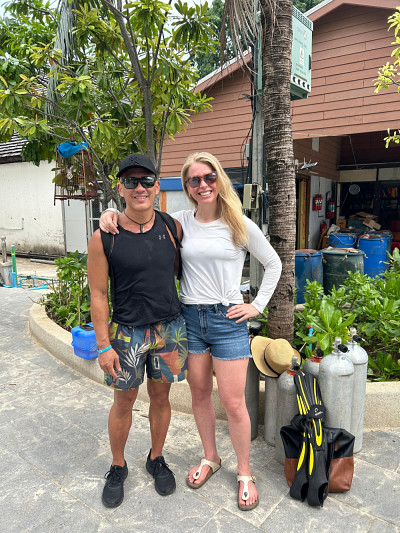 Retrouvailles entre Marie-France Tessier et son ami maitre plongeur