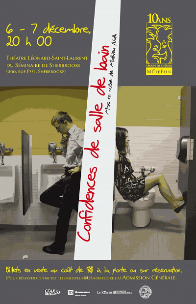 L’affiche du spectacle Confidences de salle de bain présenté dès le 6 décembre.
