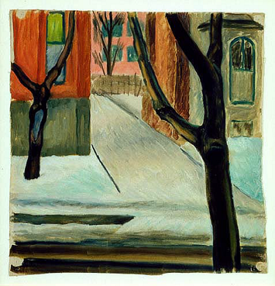 Hector de Saint-Denys Garneau, Sans titre, non dat&eacute;. Huile sur toile d&eacute;coup&eacute;e, 53,6 x 52,7 cm. Collection Mus&eacute;e d'art de Joliette. Don de M. Yves La Roque de Roquebrune.