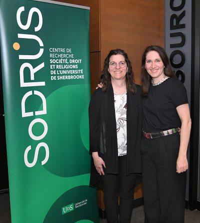 Clara Dallaire, patiente-partenaire, et Dre Nathalie Orr Gaucher.Photo : Universit&eacute; de Sherbrooke