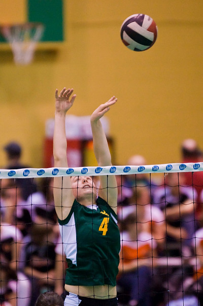 Le joueuse de centre Sarah Schaerli a connu un fort match malgré la défaite du Vert & Or en quatre sets.