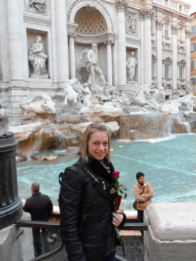 L'étudiante en microbiologie a eu l'occasion de faire plusieurs voyages, notamment à Rome.