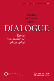 Numéro spécial de Dialogue (vol. 53 no. 3), Revue canadienne de philosophie