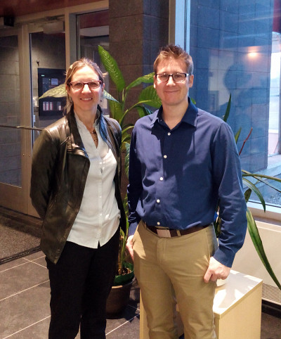 La Pre Marie-Jos&eacute;e Boucher en compagnie du nouveau Dr Beno&icirc;t Marchand