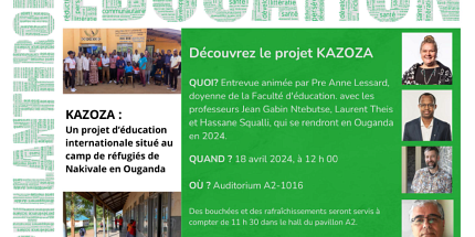 Invitation événement projet d'éducation KAZOZA