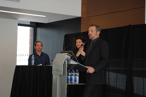 Richard Desjardins, Pascale Philibert et Martin Valiquette, du projet Mobilis