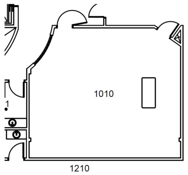 Plan actuel du A6-1010 qui sera converti en salle d&rsquo;apprentissage actif. Le&nbsp;Service des immeubles va retravailler l&rsquo;&eacute;clairage, les finis ainsi que&nbsp;l&rsquo;am&eacute;nagement du local afin de le rendre plus ad&eacute;quat aux besoins de la&nbsp;FLSH.
