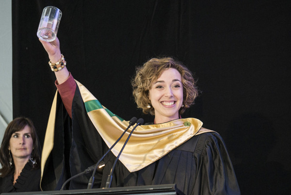 La porte-parole de la promotion, Genevi&egrave;ve Richard, a livr&eacute; un vibrant t&eacute;moignage.