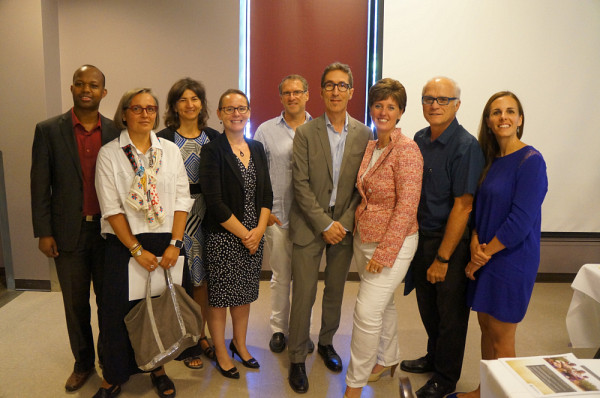 La délégation de l'Université en compagnie de la ministre Marie-Claude Bibeau, le 3 août dernier.