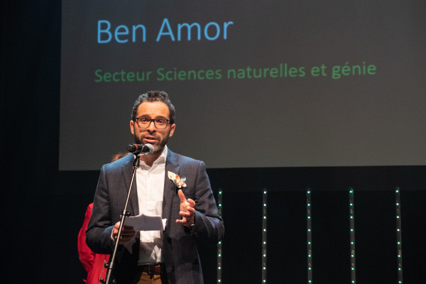 Le récipiendaire du Prix Tremplin en Sciences naturelles et génie, le Pr Mourad Ben Amor.
