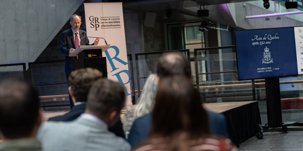Conf&eacute;rence d'ouverture de l'honorable S&eacute;bastien Grammond.