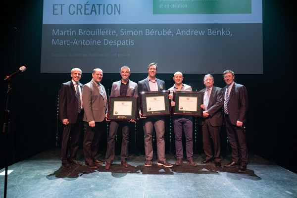 L'équipe SoundBite, récipiendaire du Prix de la recherche et de la création, catégorie Sciences naturelles et génie