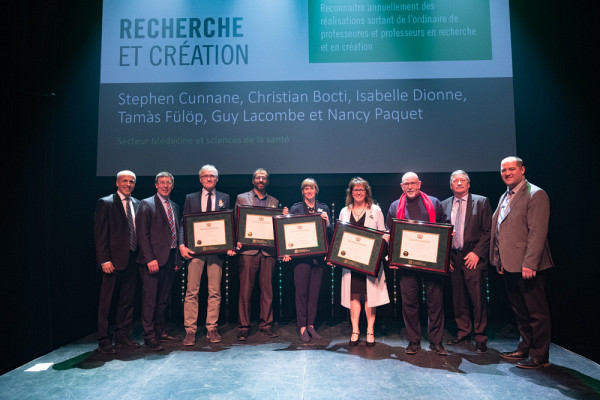 L'équipe récipiendaire du Prix de la recherche et de la création, catégorie Médecine et sciences de la santé