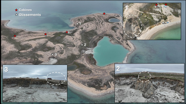 De plus en plus fr&eacute;quents, les glissements de terrain menacent des sites de p&ecirc;che et des cabanes occup&eacute;es depuis plusieurs g&eacute;n&eacute;rations.
