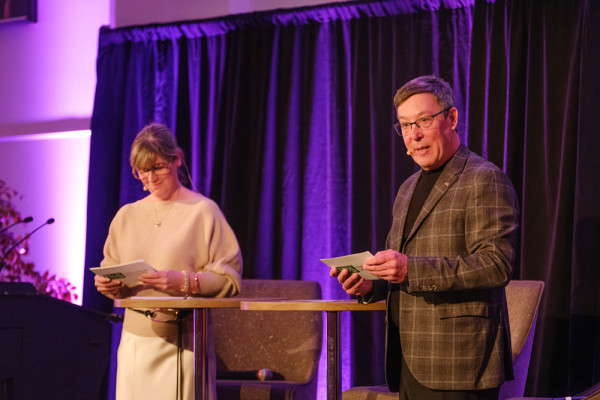 La vice-rectrice aux &eacute;tudes et &agrave; la vie &eacute;tudiante, la professeure Isabelle Dionne, et le recteur, le professeur Jean-Pierre Perreault, &eacute;taient &agrave; l'animation de l'&eacute;v&eacute;nement.