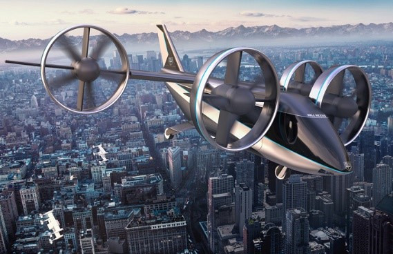 In January 2020, Bell revealed a full-scale model of a second Nexus eVTOL aircraft called the Nexus 4EX.  Image courtesy of Bell.