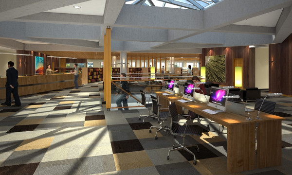 Maquette de la future biblioth&egrave;que