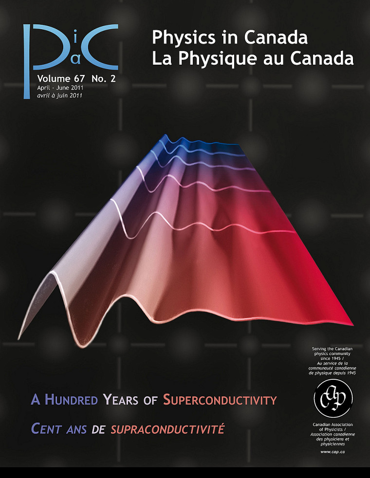 Couverture de La Physique au Canada qui souligne les cent ans de supraconductivité (avr.-juin 2011)