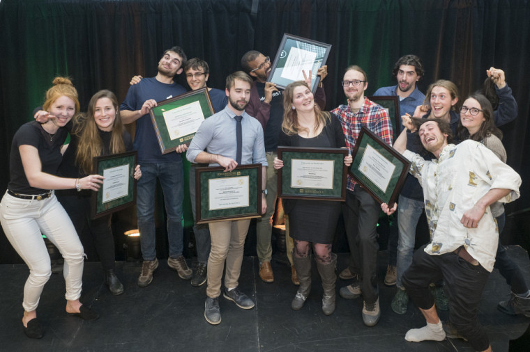 Les lauréats des prix d’honneur du Défi étudiant 2018.