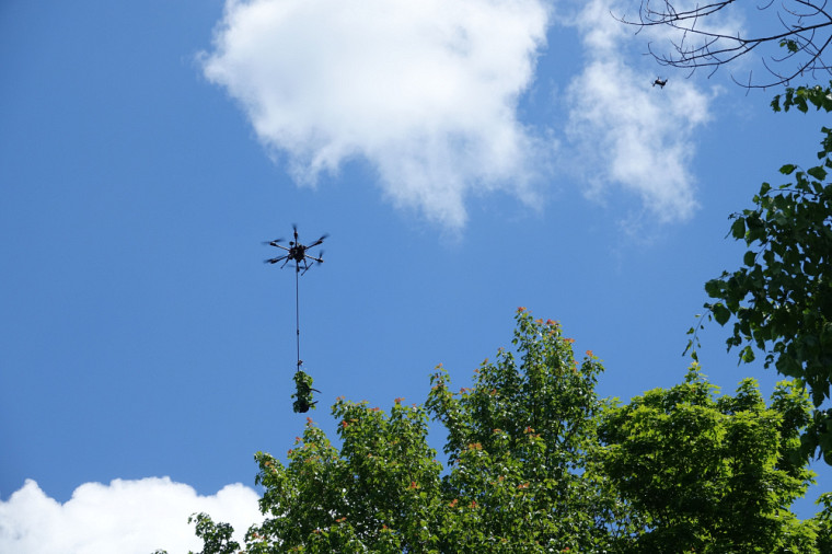 Pour compléter l'outil DeLeaves, les chercheurs suggèrent un drone de leur cru à autonomie accrue.