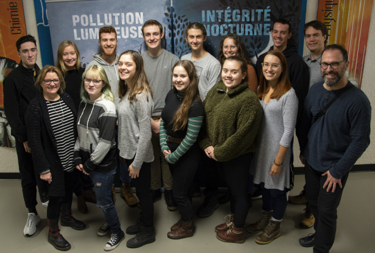 Les membres et collaborateurs du Centre de recherche sur la pollution lumineuse du Cégep de Sherbrooke.