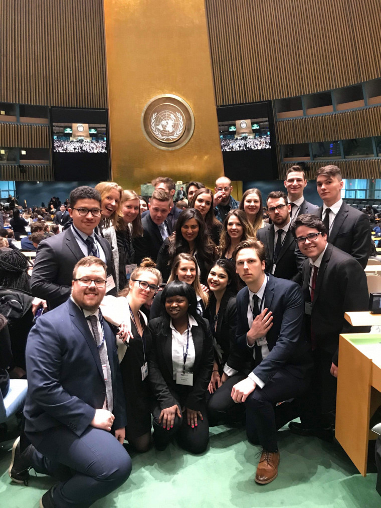La délégation à la Simulation des Nations Unies.