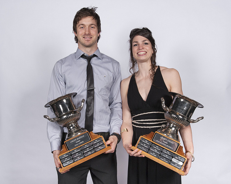 Simon Charbonneau Campeau et Pascale Délisle ont été choisis athlètes par excellence en 2011-2012.