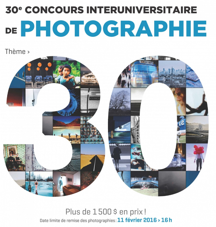 Cette année, le Concours interuniversitaire de photographie célèbre ses 30 ans. Vivez l'événement et inspirez-vous du thème proposé pour marquer le coup cette année : le chiffre 30. Comme autant d'idées, d'histoires et d'interprétations.