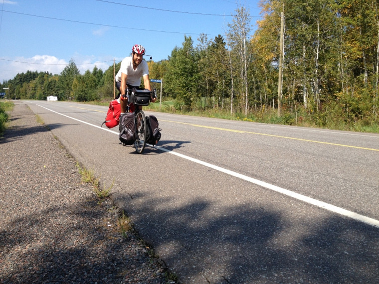 Matthieu Chartier sur les routes du Canada.