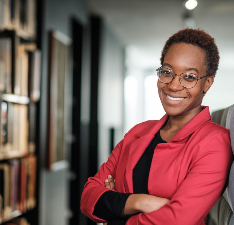 Marie-Clarisse Berger, étudiante au baccalauréat en droit et membre du comité exécutif de l'Association des étudiants noirs en droit – UdeS.