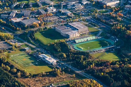 Vue aérienne du Centre sportif du Campus principal