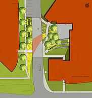 Le plan des futurs espaces verts qui seront aménagés au Campus de la santé de Sherbrooke.