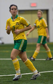 La recrue Andréanne Gagné a contribué de façon importante à la récente victoire du Vert & Or en demi-finale de la Ligue intérieure universitaire provinciale de soccer féminin.