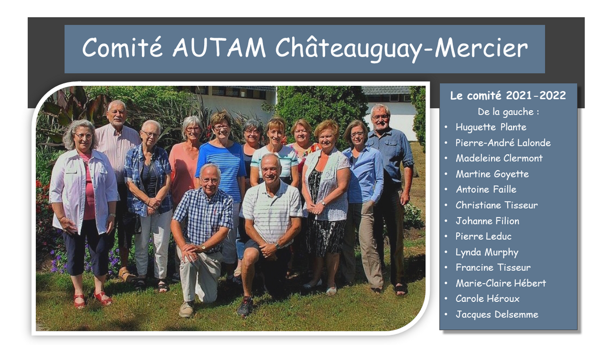 Photo des membres du Comité de Châteauguay-Mercier